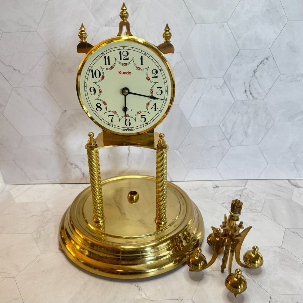Vintage Kieninger Clock Obergfell Kundo German Anniversary 400 Day PARTS REPAIR